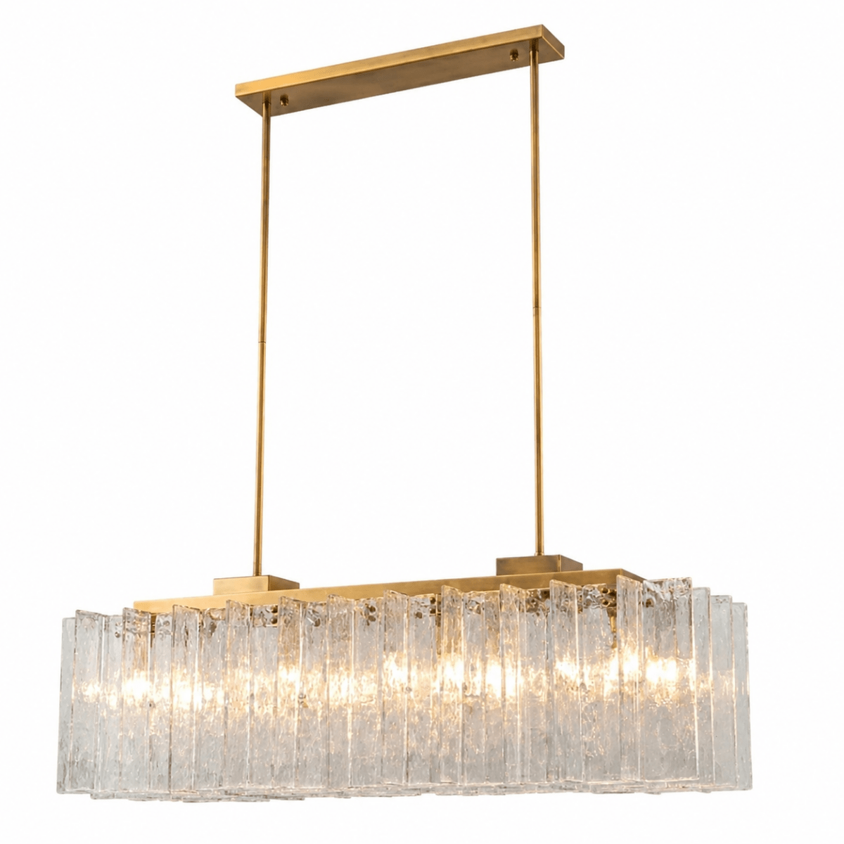 Glacier Ice 48" Lattice Linear Chandelier
