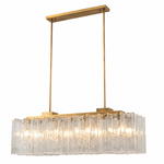 Glacier Ice 48" Lattice Linear Chandelier