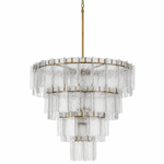 Glaciera Ice Aged Brass Tiered Chandelier