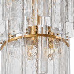Glaciera Ice Aged Brass Tiered Chandelier