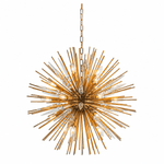 Golden Spire 28" Starburst Round Chandelier