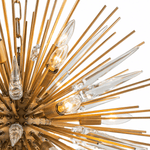 Golden Spire 28" Starburst Round Chandelier