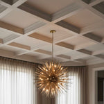 Golden Spire 47" Starburst Round Chandelier