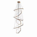 Helix Halo Tiered Hexagon LED Chandelier