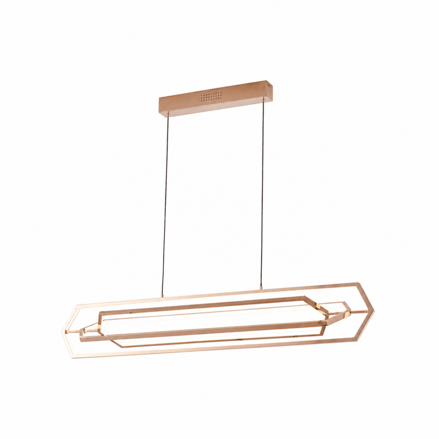 Hexa Verge Hexagon Linear LED Chandelier