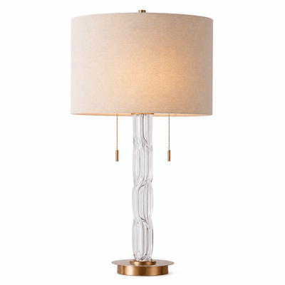 Loop 28 Inch Glass Table Lamp