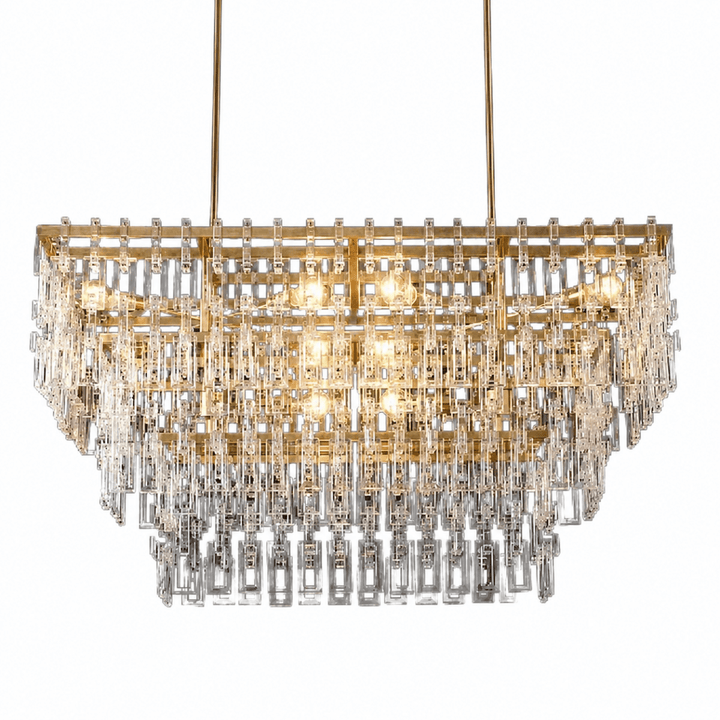 Lustra Link 48" Tiered Rectangular Chandelier