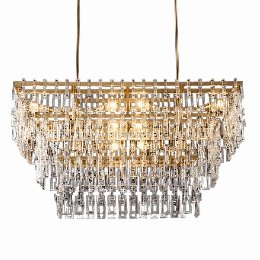 Lustra Link 48" Tiered Rectangular Chandelier
