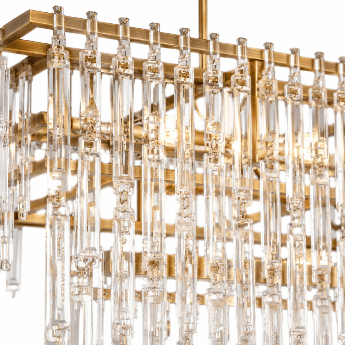 Lustra Link 48" Tiered Rectangular Chandelier