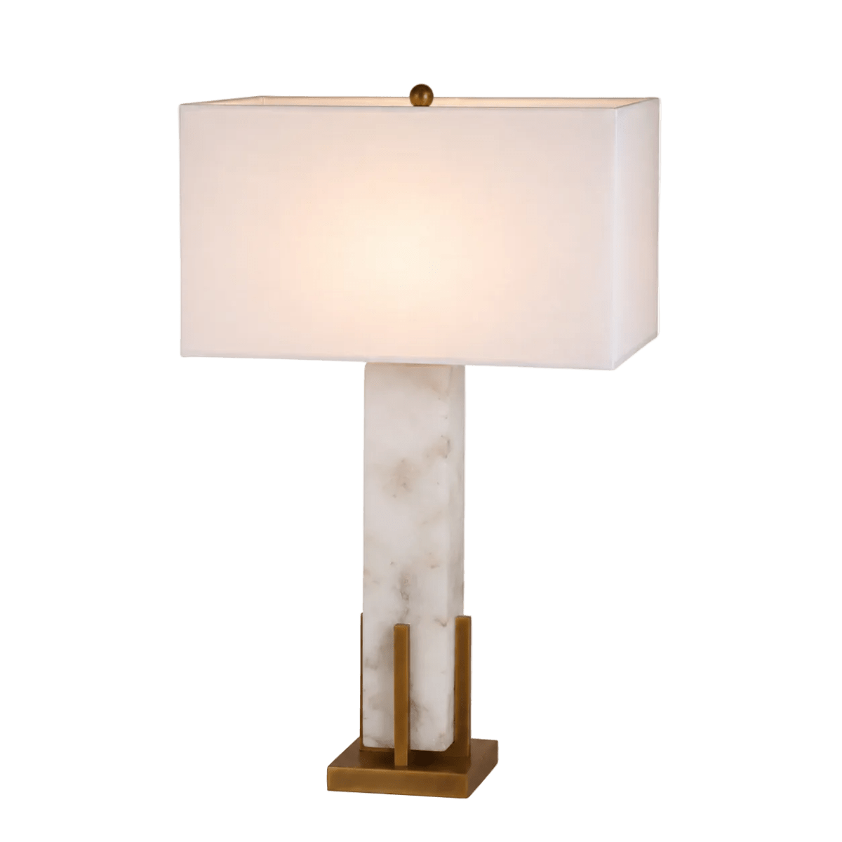 Luxe Linea Marble Table Lamp