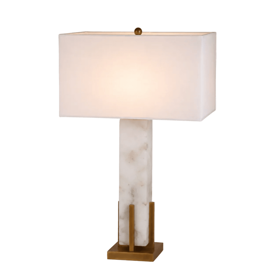 Luxe Linea Marble Table Lamp