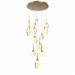 Lyra Disc 12 - Lights Stairway LED Chandelier