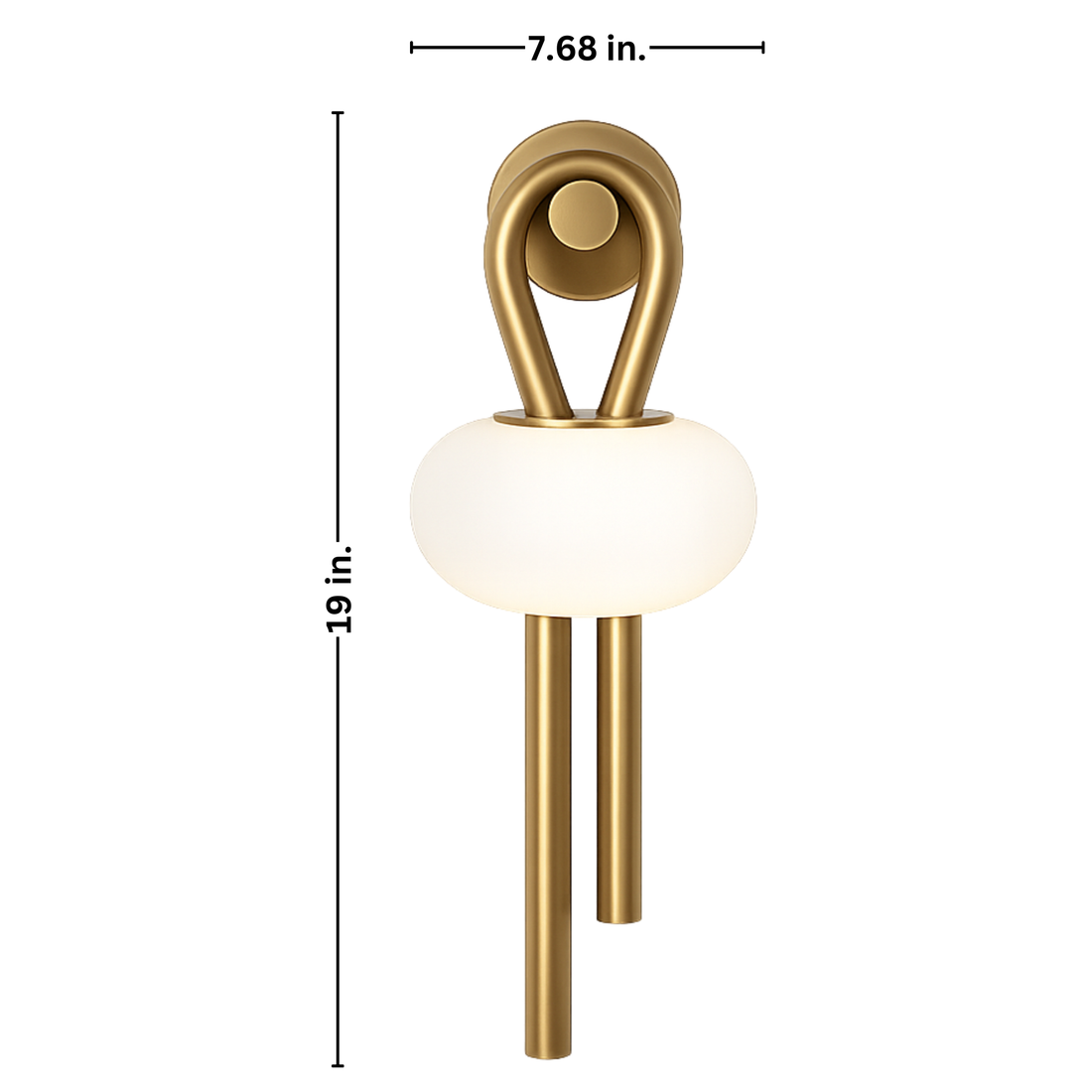 Luxury lighting fixture Arclux LED Wall Sconce by Azzaro Home showcasing premium minerals construction in antique brass - Modern Wall Sconce For Hallway Lighting perspective