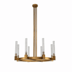 Monroe Aged Brass Candle Chandelier
