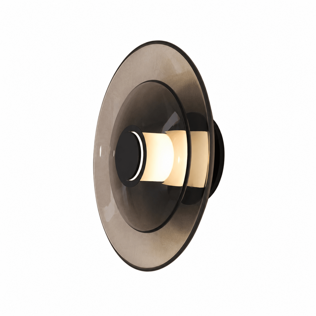 Nexis 12 Inch Smoky Glass LED Wall Sconce
