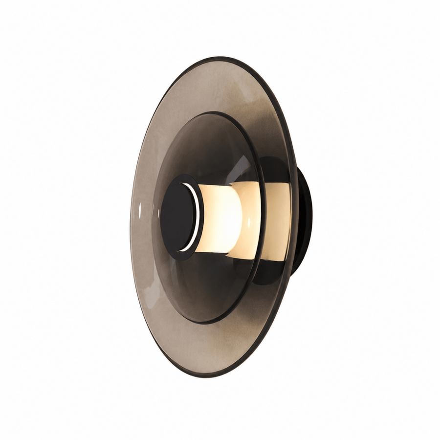 Nexis 12 Inch Smoky Glass LED Wall Sconce