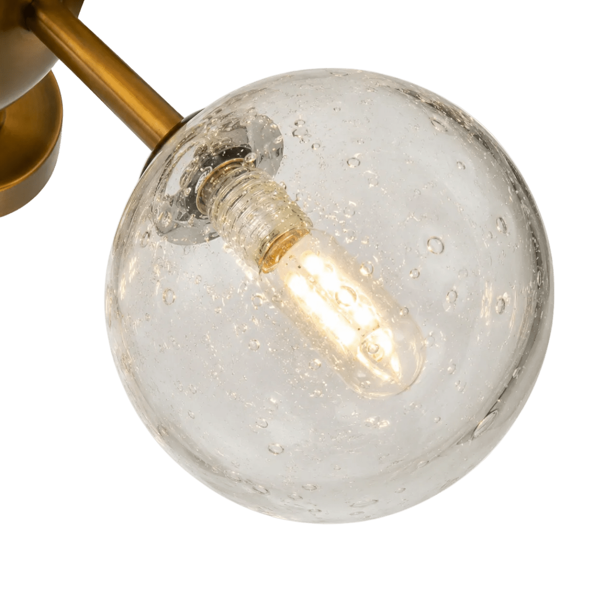 Orbit 13-Globe Aged Brass Semi-Flush Mount