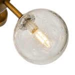 Orbit 13 - Globe Aged Brass Semi - Flush Mount