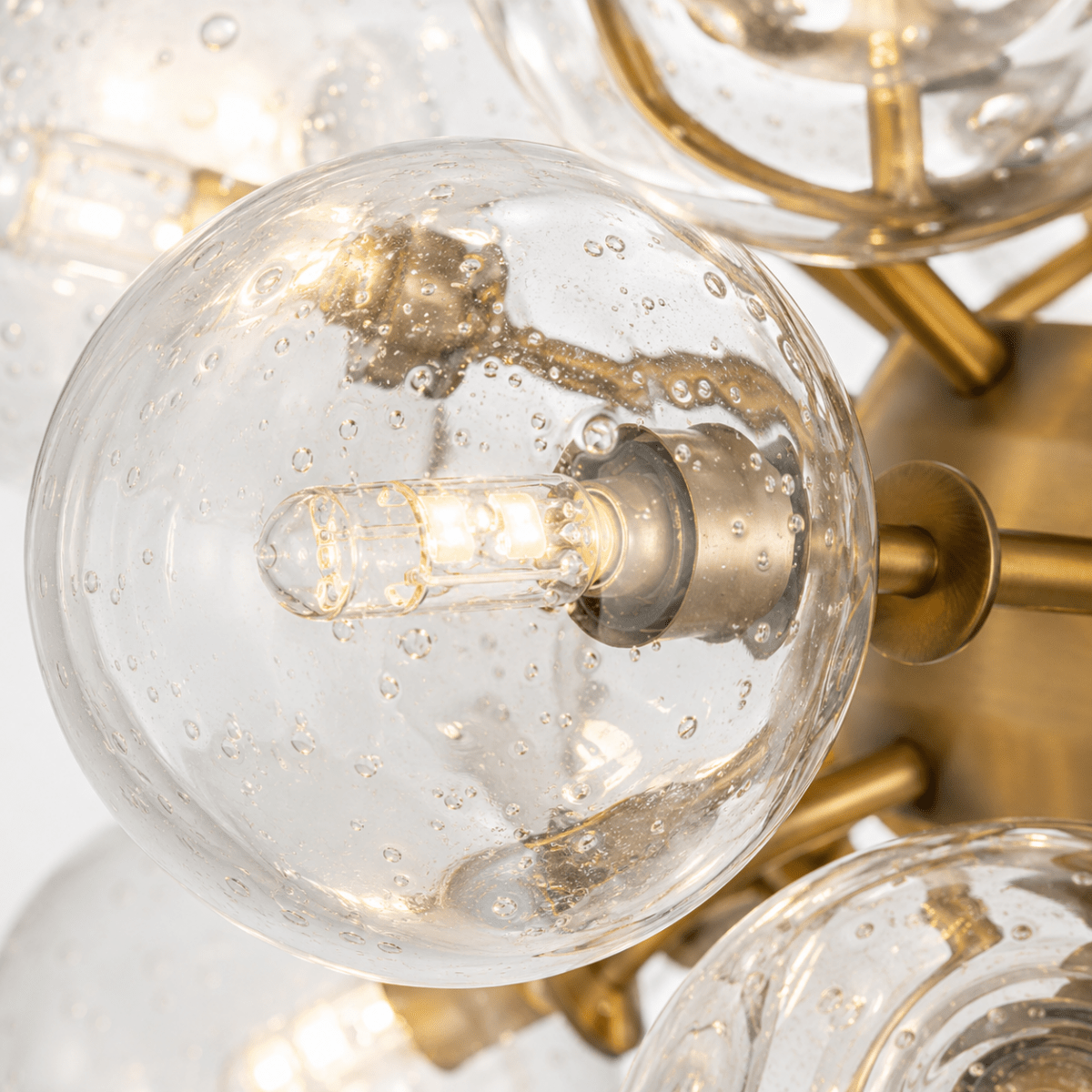 Orbit 19-Globe Aged Brass Chandelier