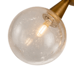 Orbit 3 - Globe Aged Brass Semi - Flush Mount