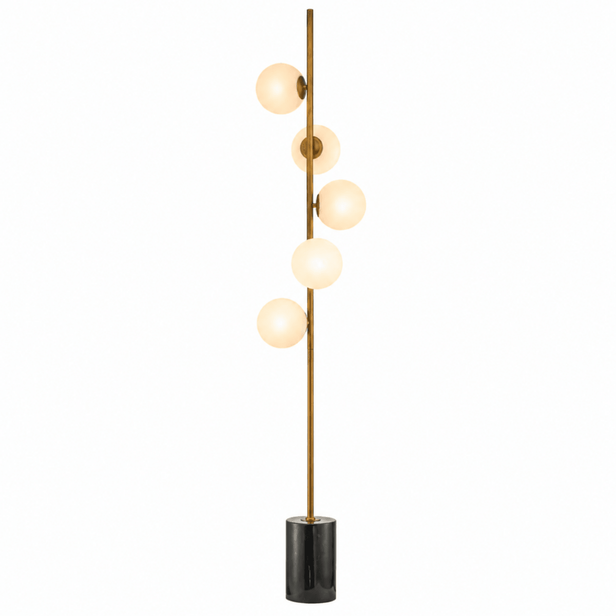 Orion 5 - Globe Marble Base Staggered Floor Lamp