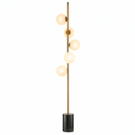 Orion 5 - Globe Marble Base Staggered Floor Lamp