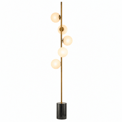 Orion 5-Globe Marble Base Staggered Floor Lamp