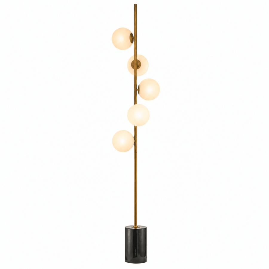 Orion 5-Globe Marble Base Staggered Floor Lamp