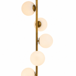 Orion 5 - Globe Marble Base Staggered Floor Lamp