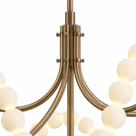Perla Draped Bead Pearl LED Chandelier