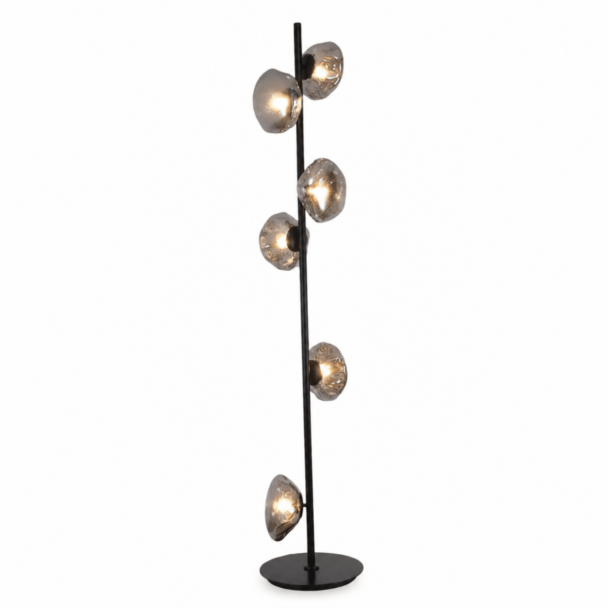 Polara Glass Black Floor Lamp