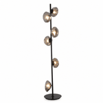 Polara Glass Black Floor Lamp