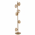 Polara Glass Gold Floor Lamp