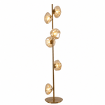 Polara Glass Gold Floor Lamp