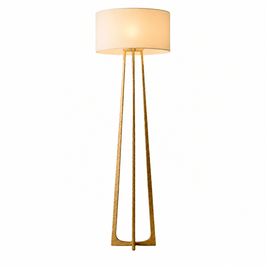 Tressara Aged Brass Hammered Floor Lamp