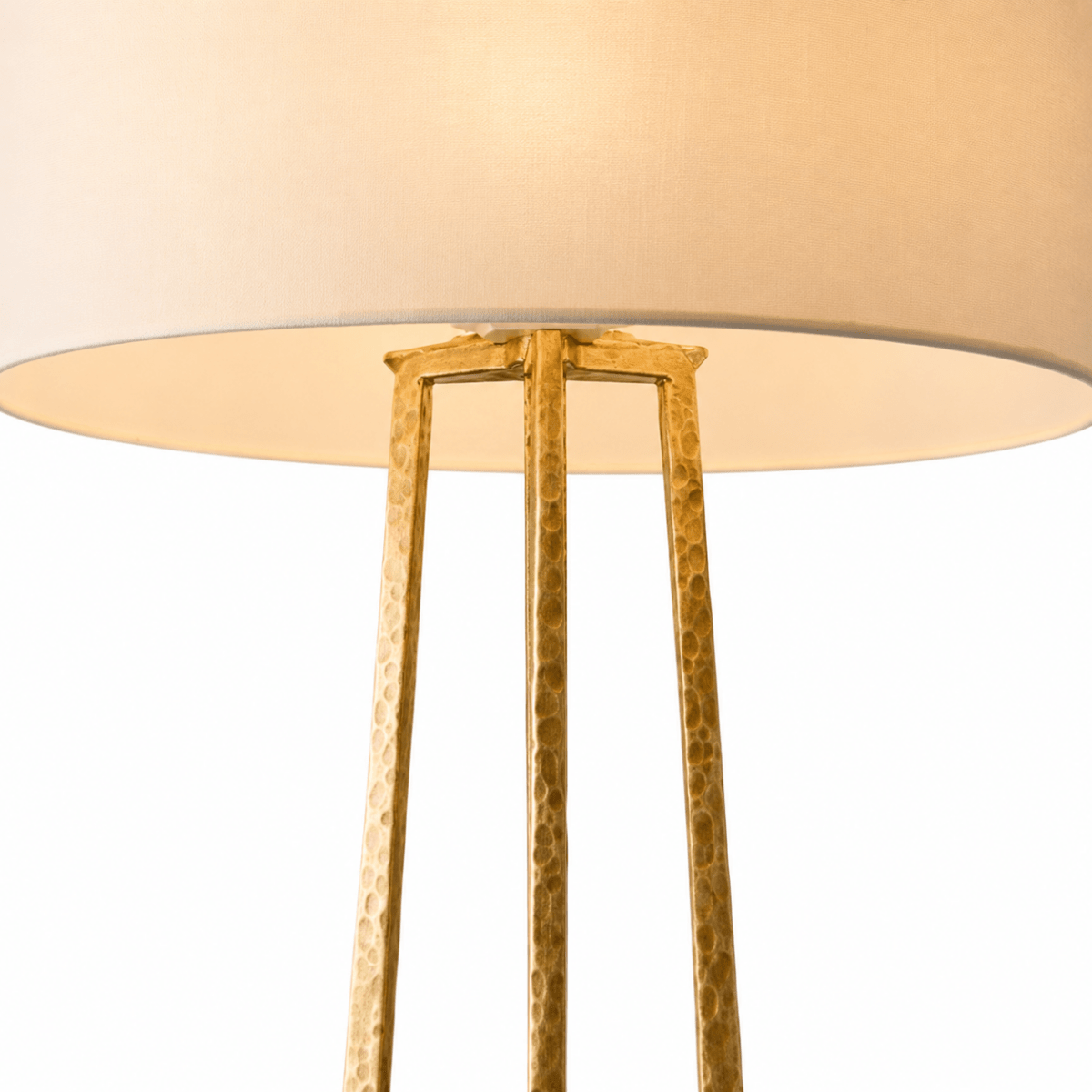 Tressara Aged Brass Hammered Floor Lamp