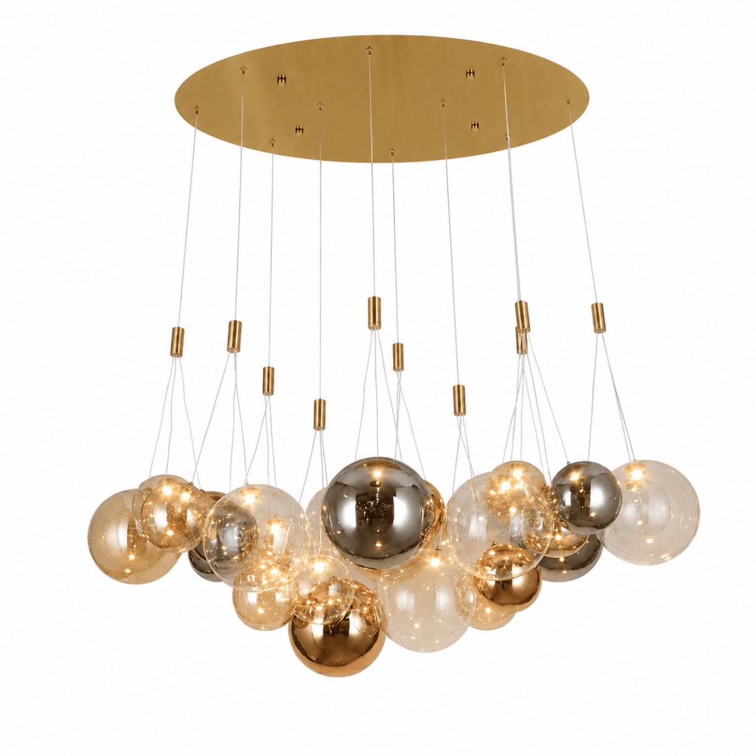 Tricolor Drift 30-Globe LED Chandelier