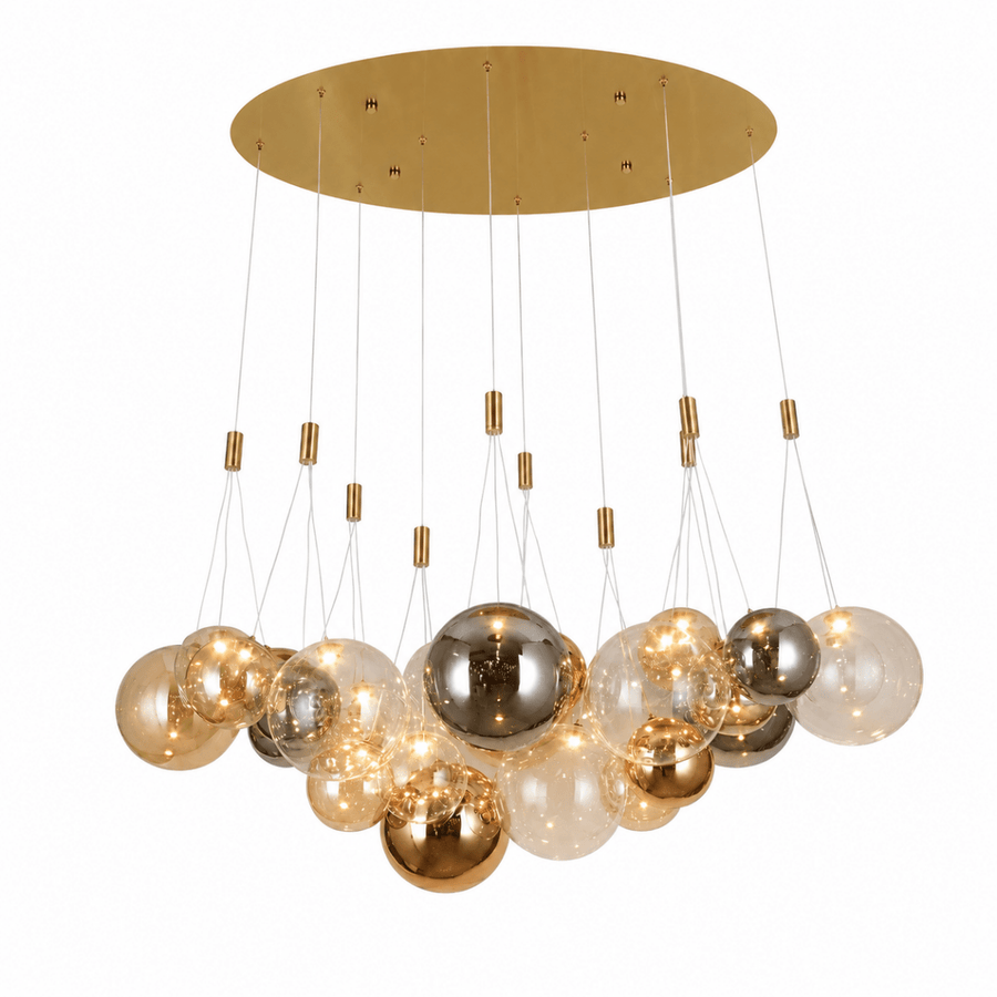 Tricolor Drift 30-Globe LED Chandelier