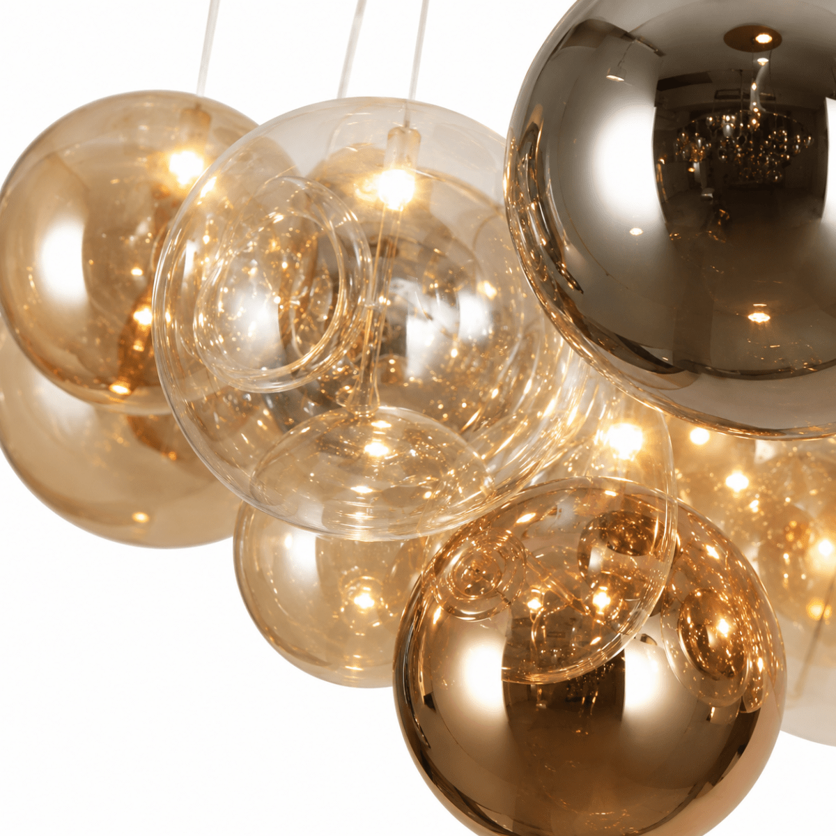 Tricolor Drift 30-Globe LED Chandelier