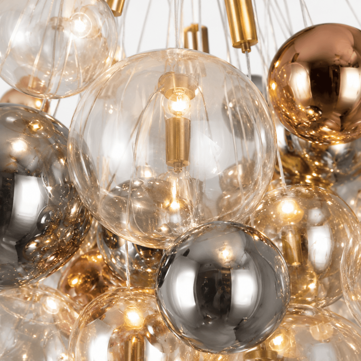 Tricolor Drift 39-Globe LED Chandelier