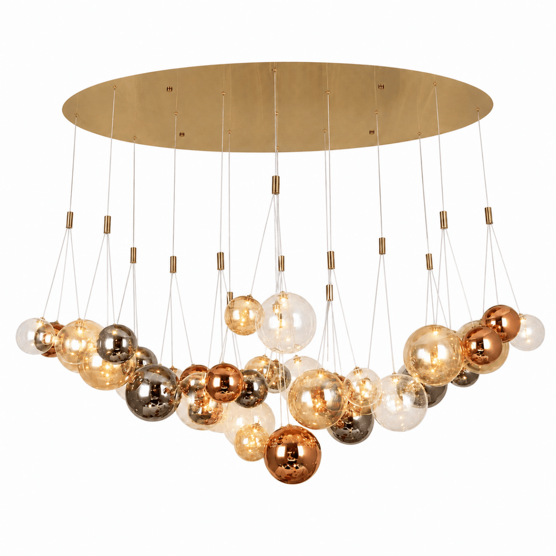 Tricolor Drift 45-Globe LED Chandelier