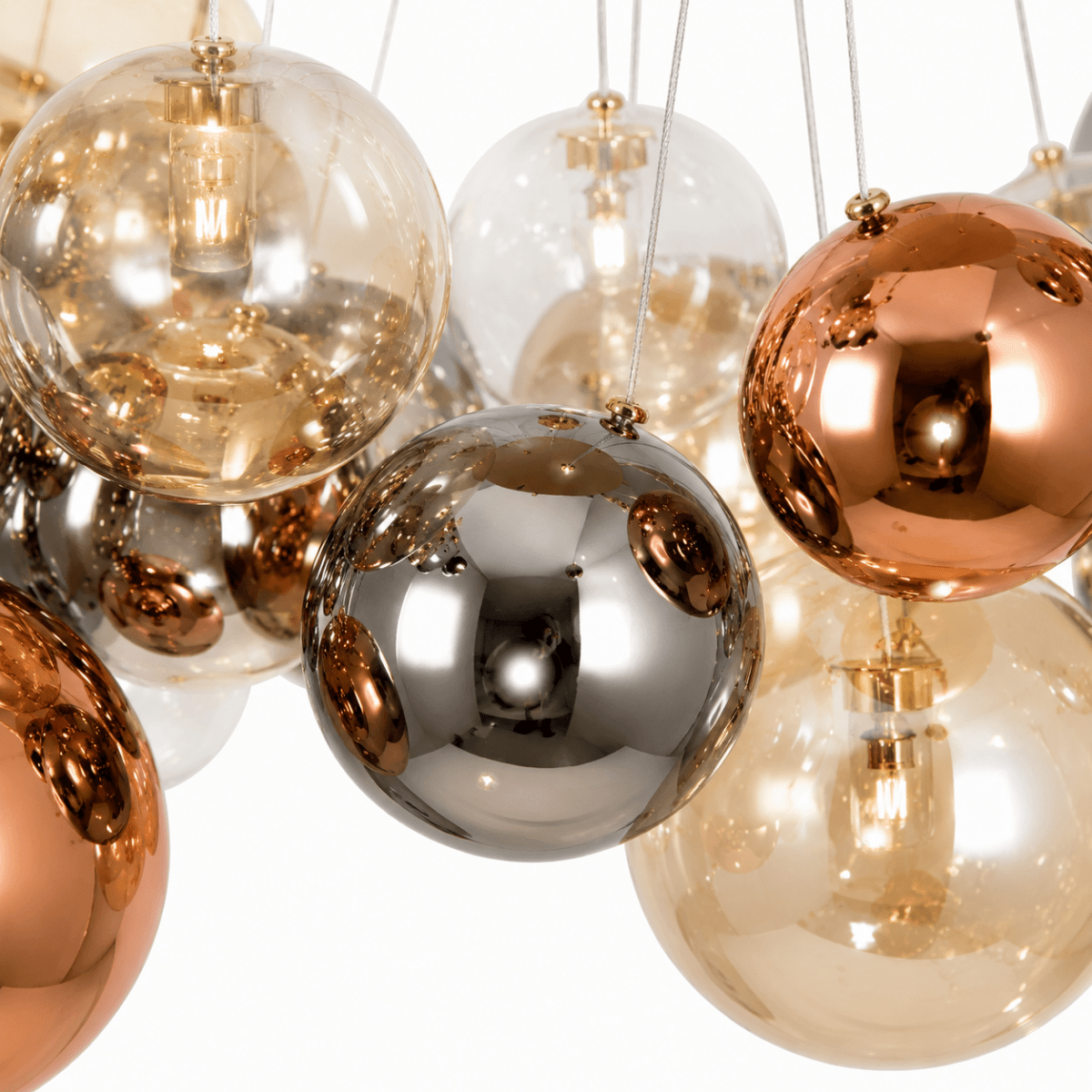 Tricolor Drift 45-Globe LED Chandelier