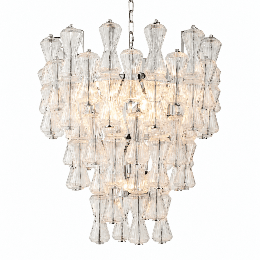 Vega 26 Inch Clear Rainfall Glass Chandelier