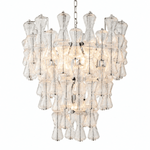 Vega 26 Inch Clear Rainfall Glass Chandelier