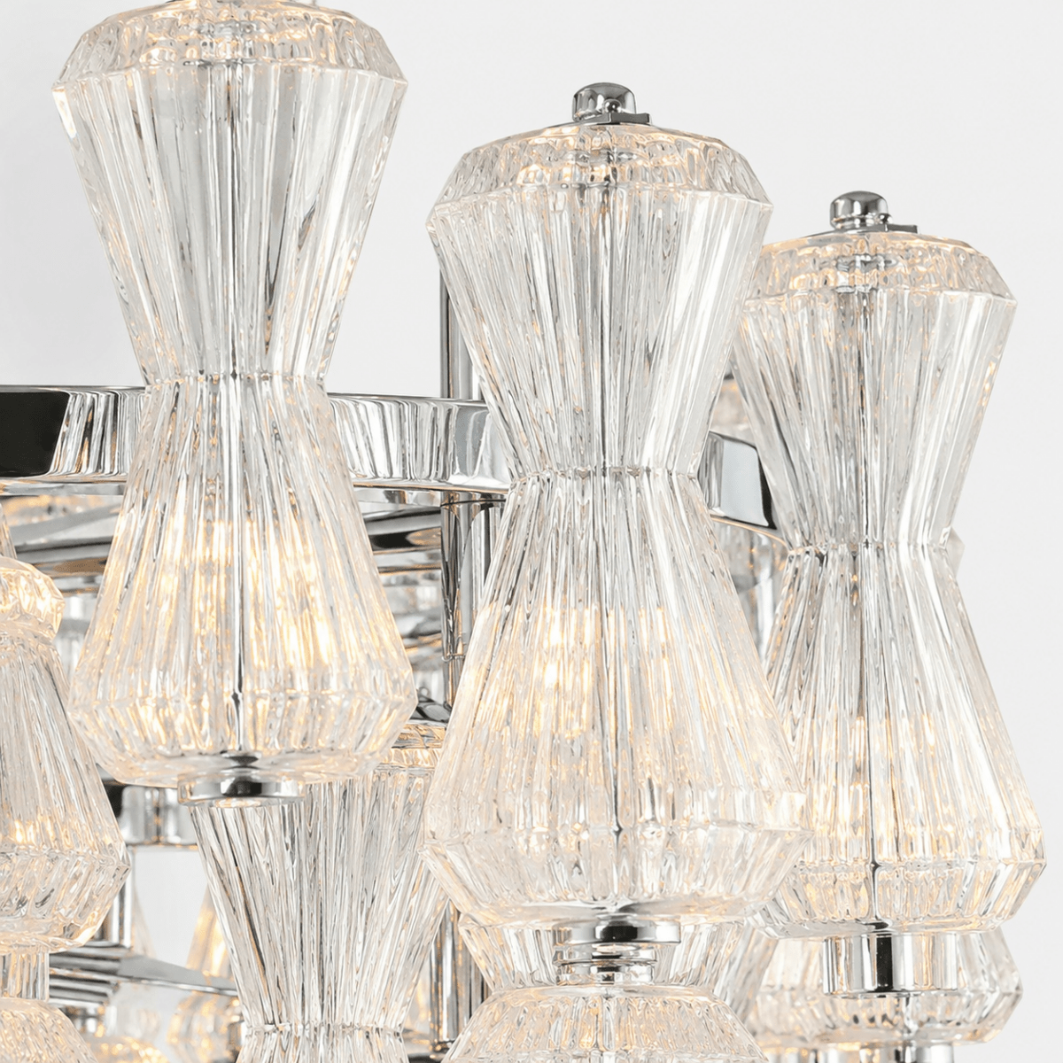 Vega 35 Inch Clear Glass Chandelier