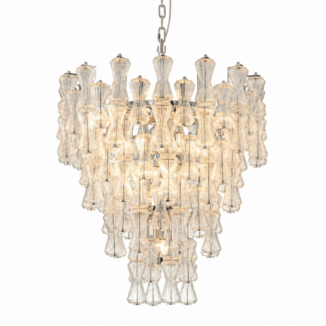 Vega 35 Inch Clear Glass Chandelier