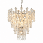Vega 35 Inch Clear Glass Chandelier