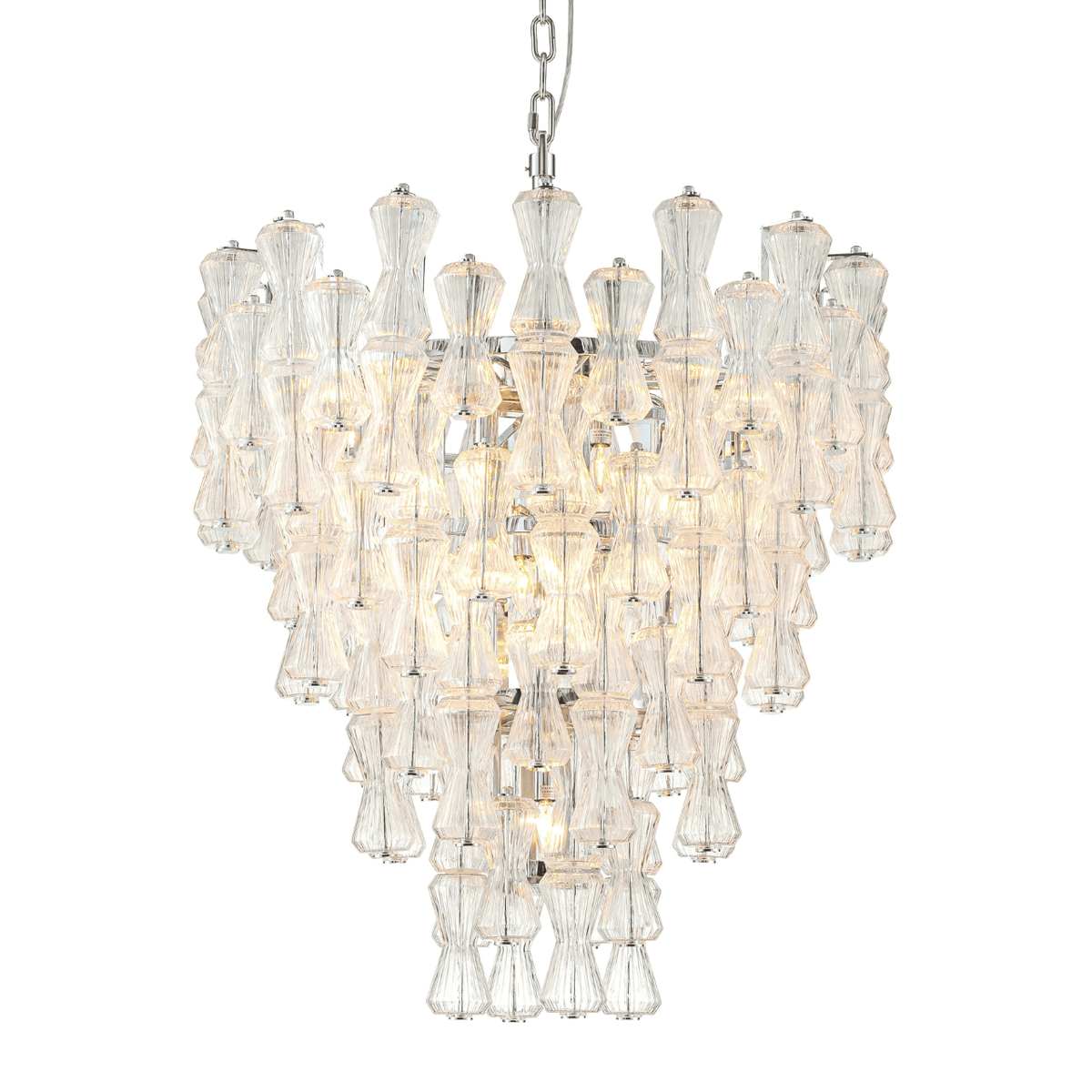 Vega 35" Clear Glass Chandelier