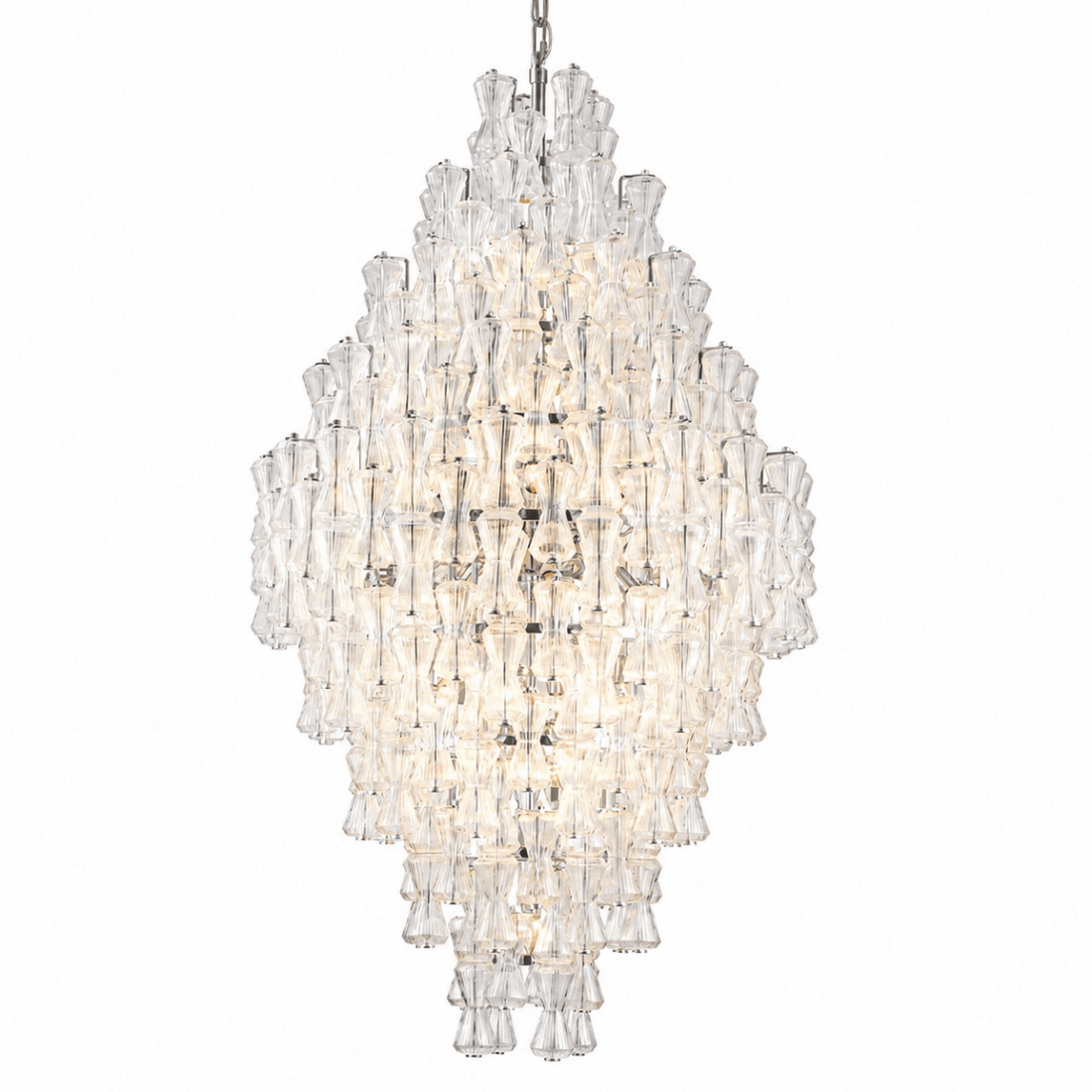 Vega 42" Clear Glass Chandelier