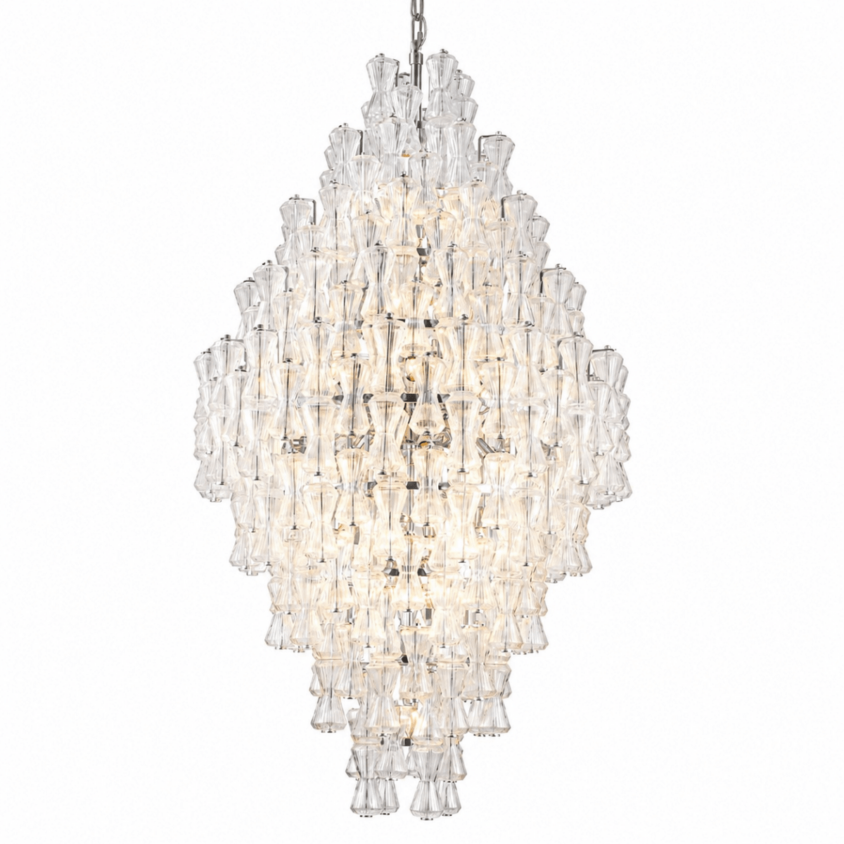 Vega 42" Clear Glass Chandelier